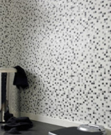 black and white wallpaper pattern. Contour Checker Black/White