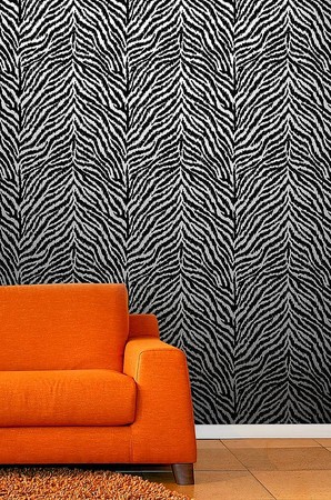 black and white zebra print background. Debona Masai Black White Zebra