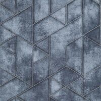 Lutece Geometric Tile Dark Blue 11180701