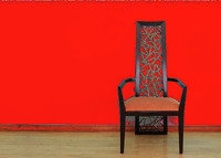 Amelia Bright Red Wallpaper 45979