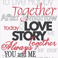 Illusion Love Story Calligraphy Red 20901