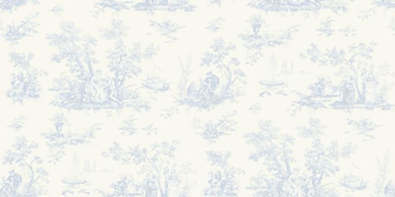 Jasmine Birds French Blue Wallpaper  The Fabric Collective