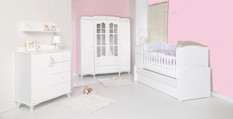 Amelia Plain Baby Pale Pink Nursery Wallpaper 45981