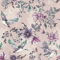 Lutece Oriental Cranes Pink 11191203